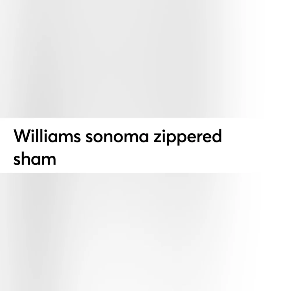 Williams Sonoma Zippered Sham READ